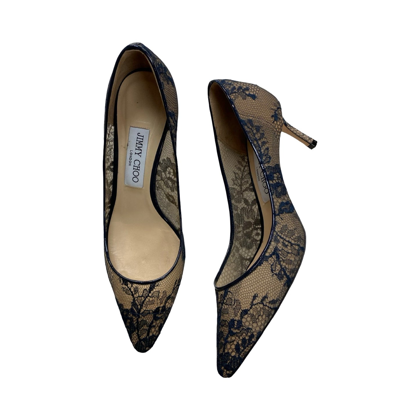 Shoes Luxury Designer By Jimmy Choo In Navy, Size:7.5