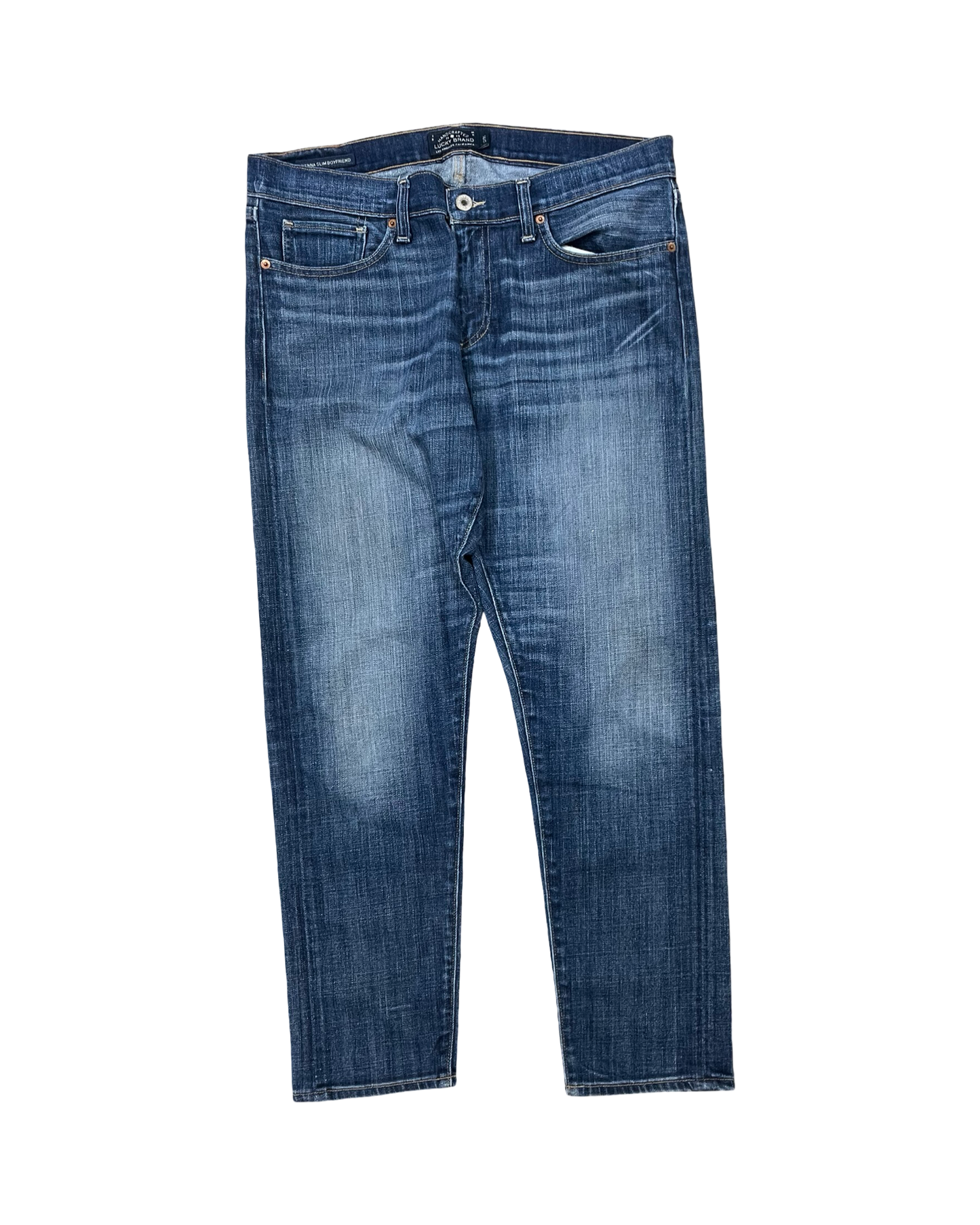 Jeans Boyfriend By Lucky Brand In Blue Denim, Size:12