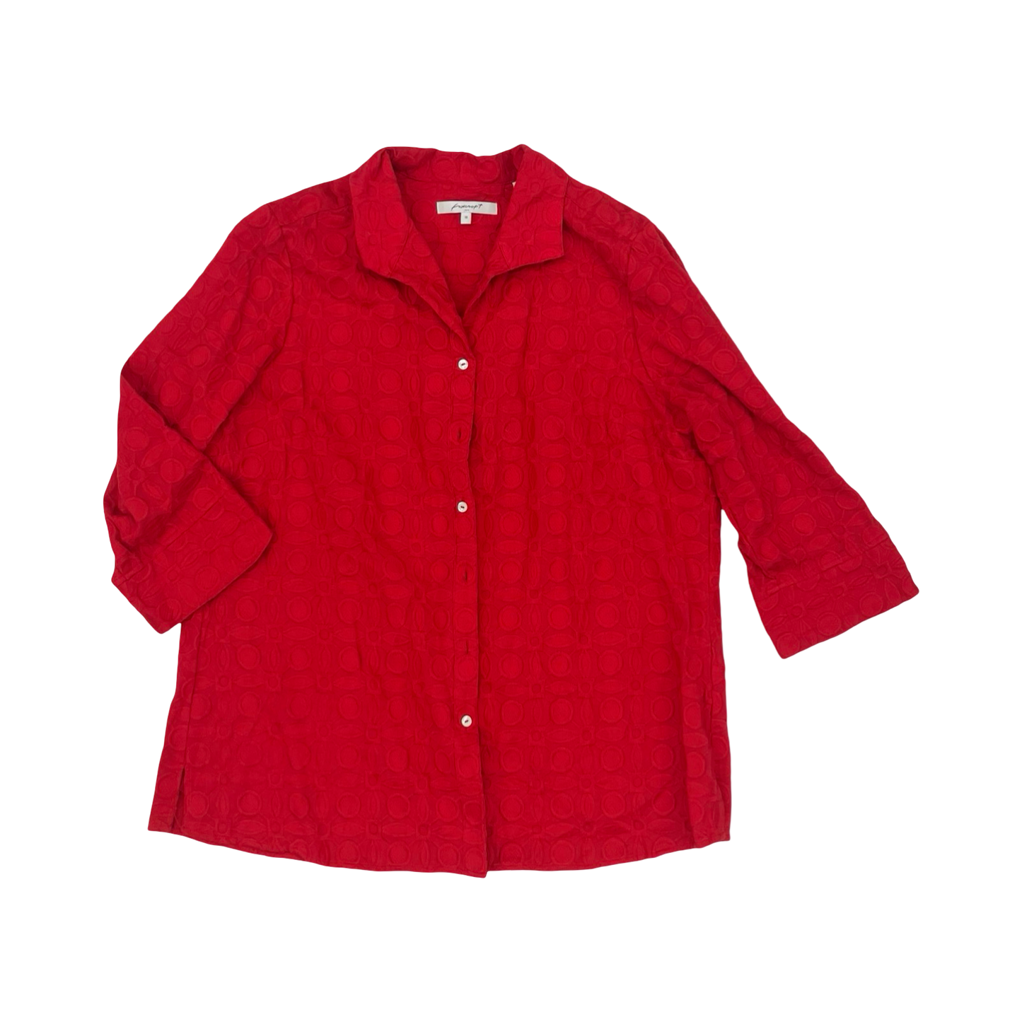 Top Ls By Foxcroft In Red, Size:1X