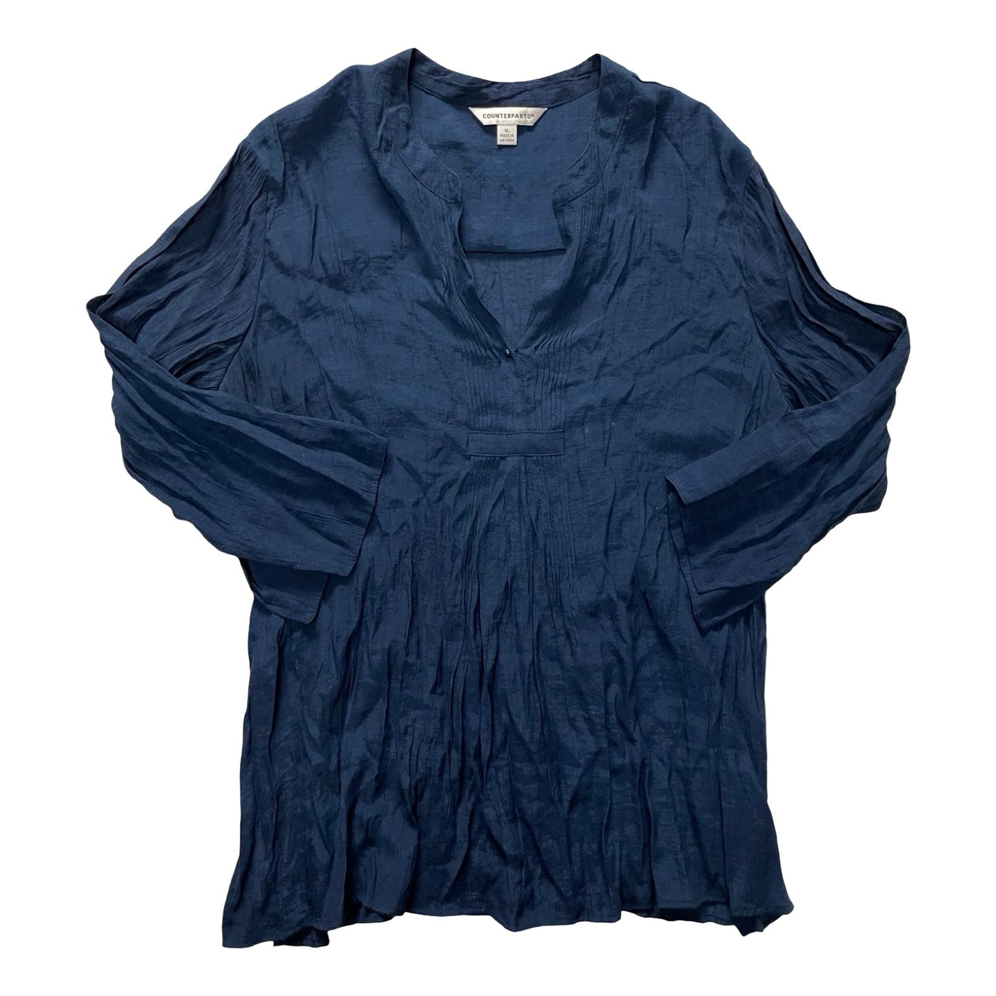 Top Ls By Counterparts In Navy, Size:Xl