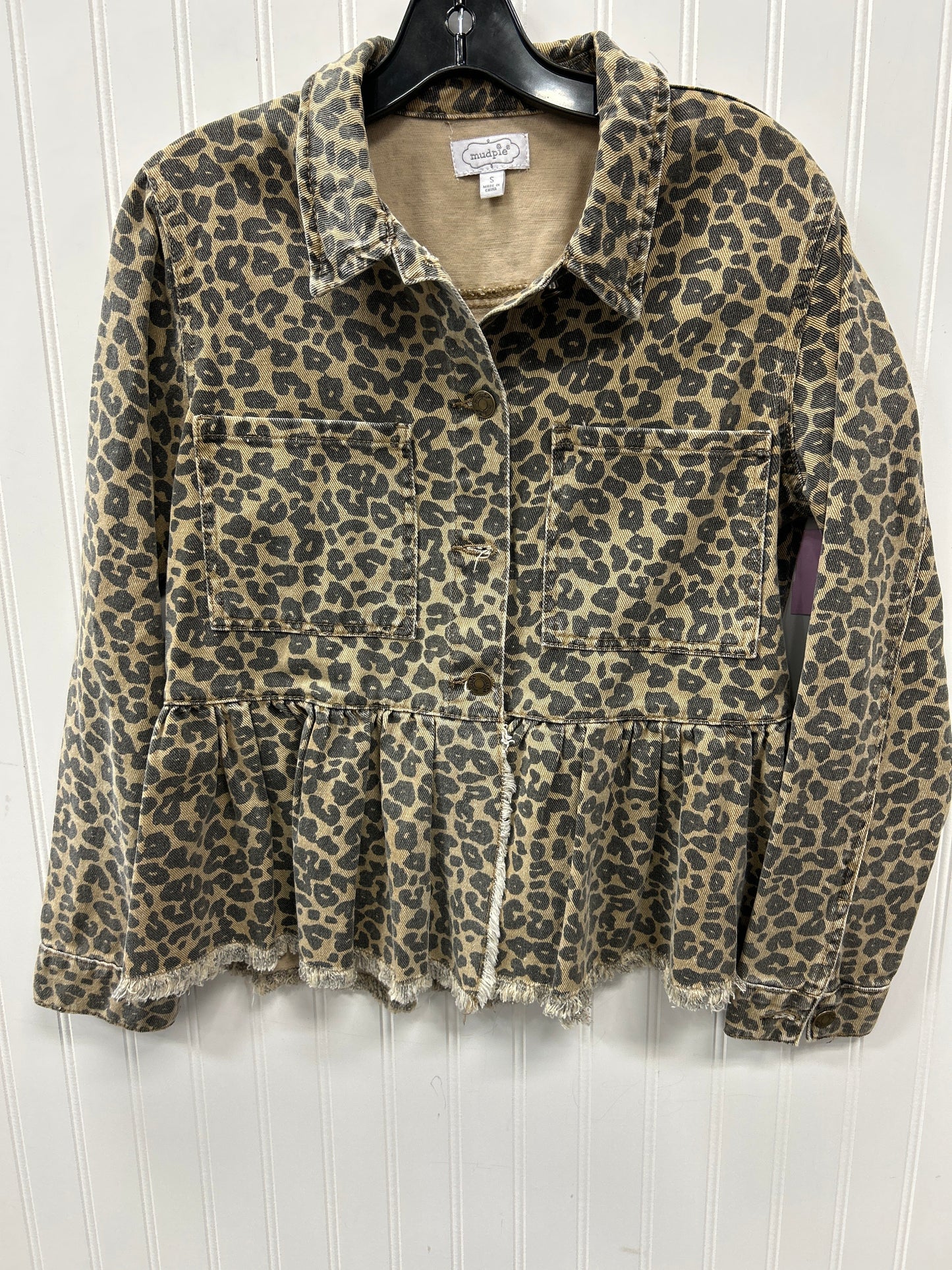 Jacket Denim By Mudpie In Animal Print, Size:S