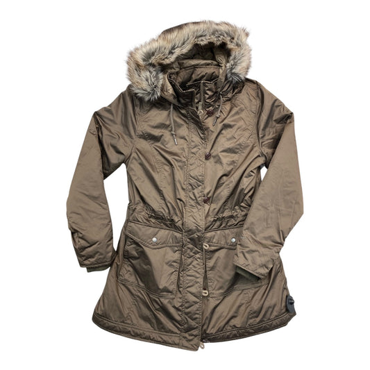 Jacket Puffer & Quilted By Eddie Bauer In Brown, Size:Xl