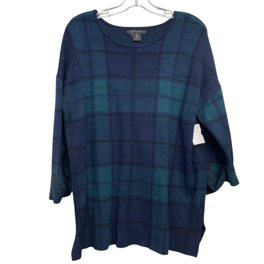 Top Ls By Tahari By Arthur Levine In Blue & Green, Size:1X