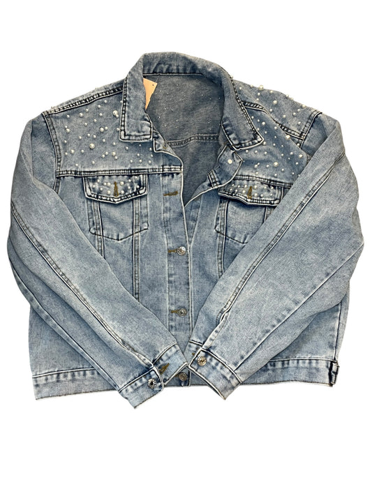 Jacket Denim By Clothes Mentor In Blue Denim, Size:Xxl