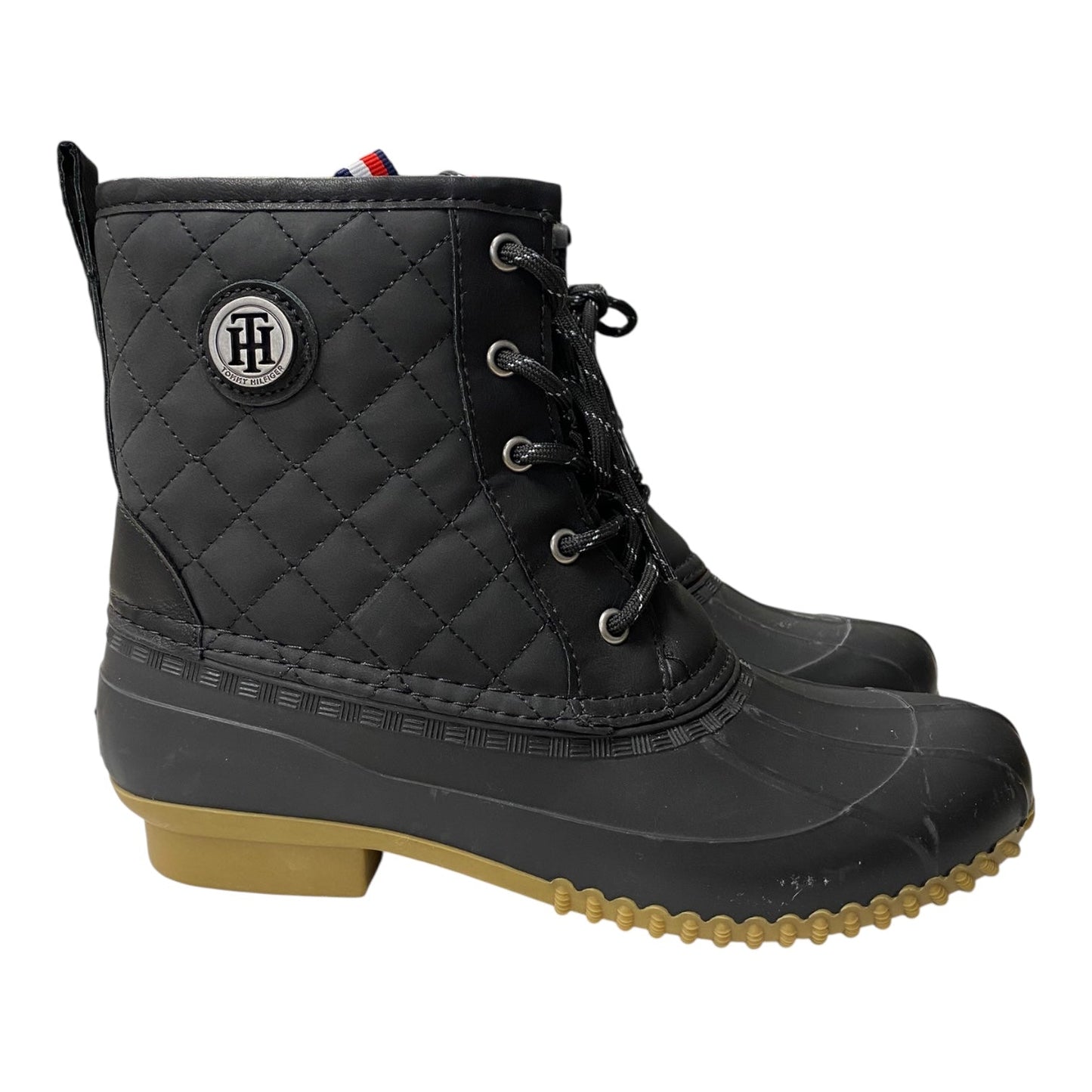 Boots Rain By Tommy Hilfiger In Black, Size:9