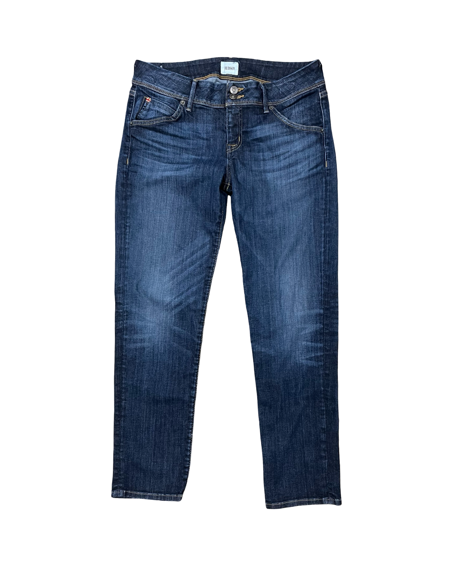 Jeans Straight By Hudson In Blue Denim, Size:10