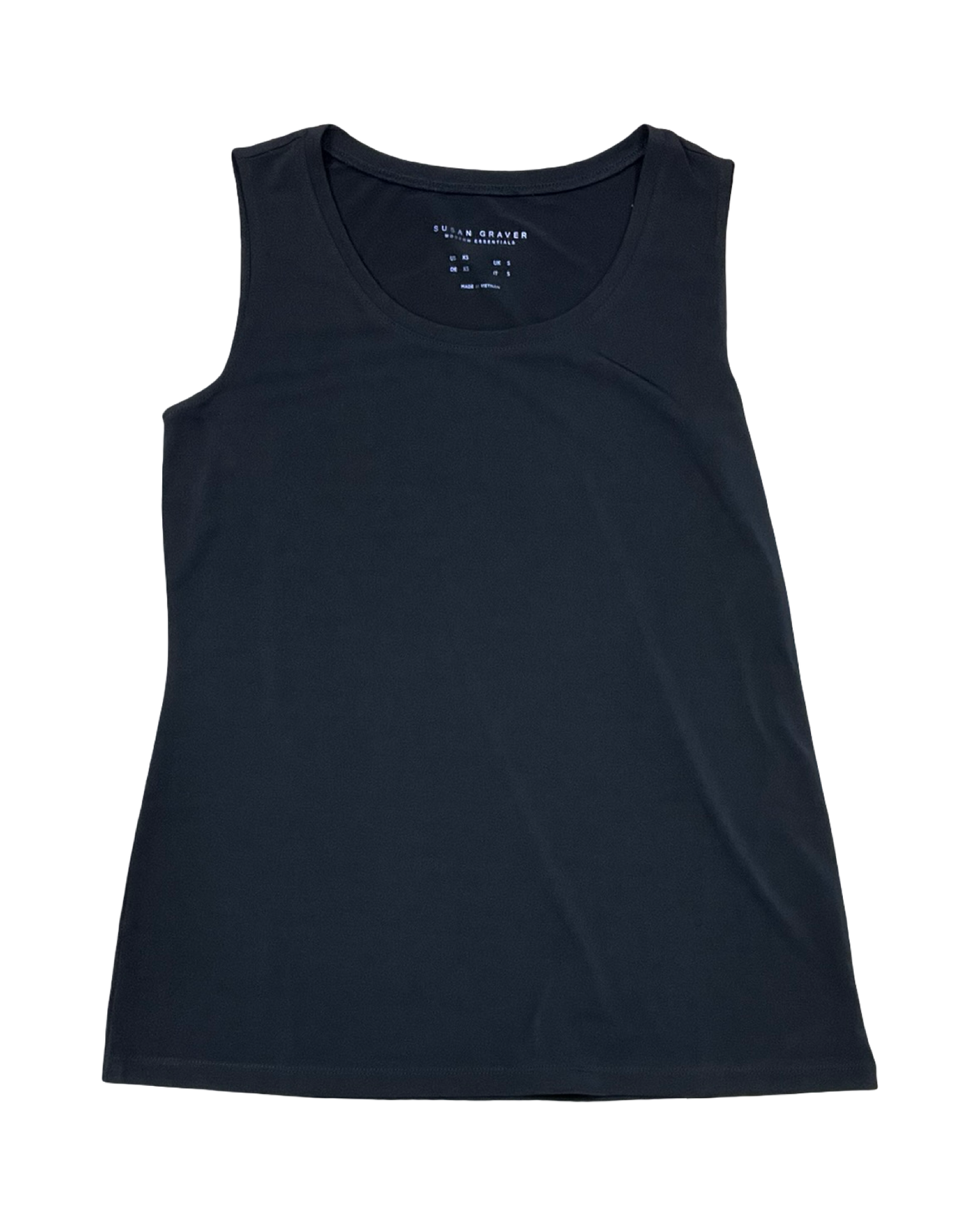 Top Sleeveless Basic By Susan Graver In Black, Size:Xs