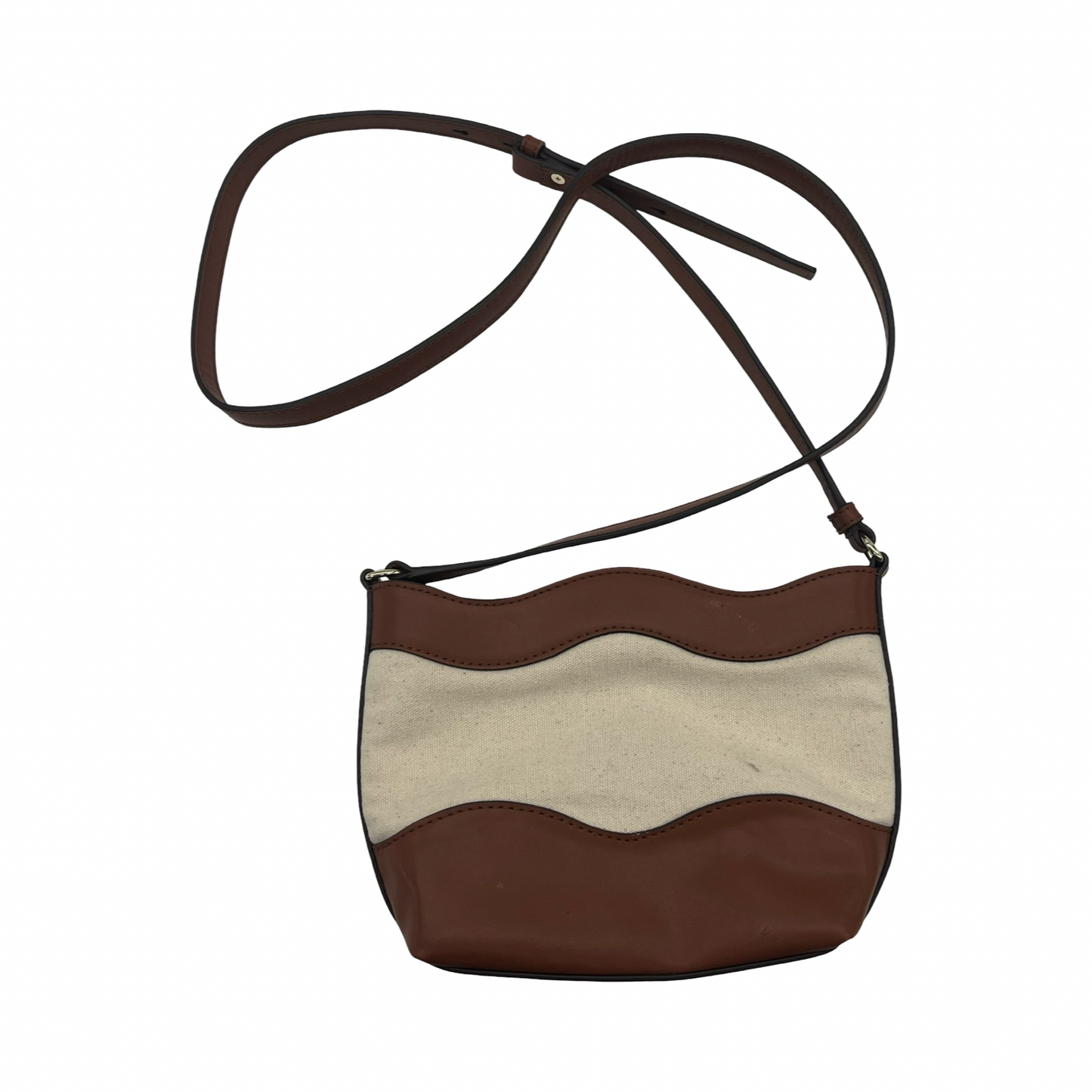 Crossbody By Loft In Brown & Cream, Size:Small