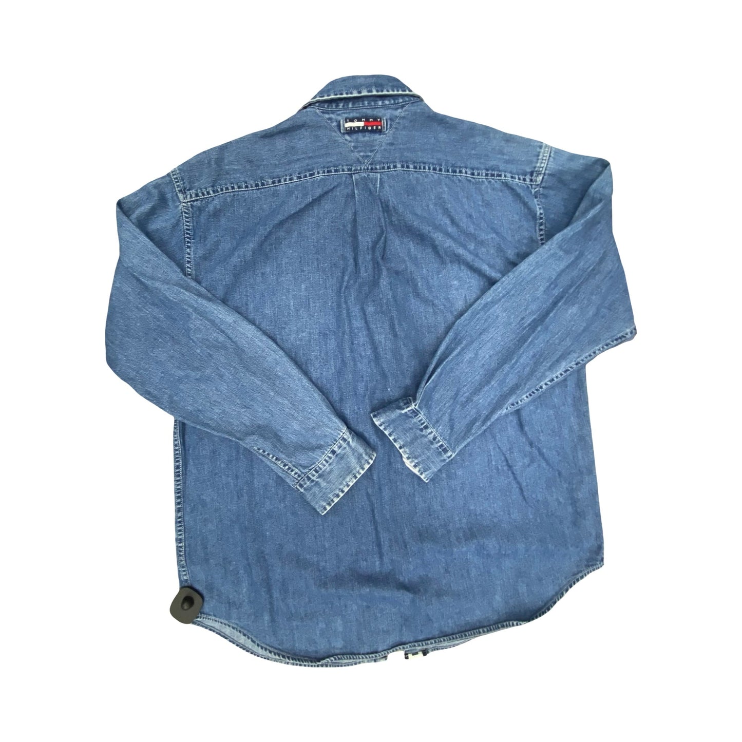 Top Ls By Tommy Hilfiger In Blue Denim, Size:L