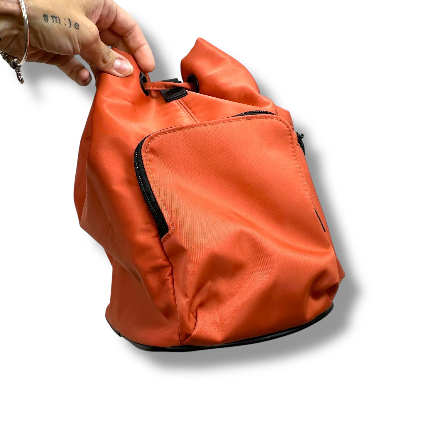 THE BUCKET BAG - TERRACOTTA By IHKWIP, Size: Medium