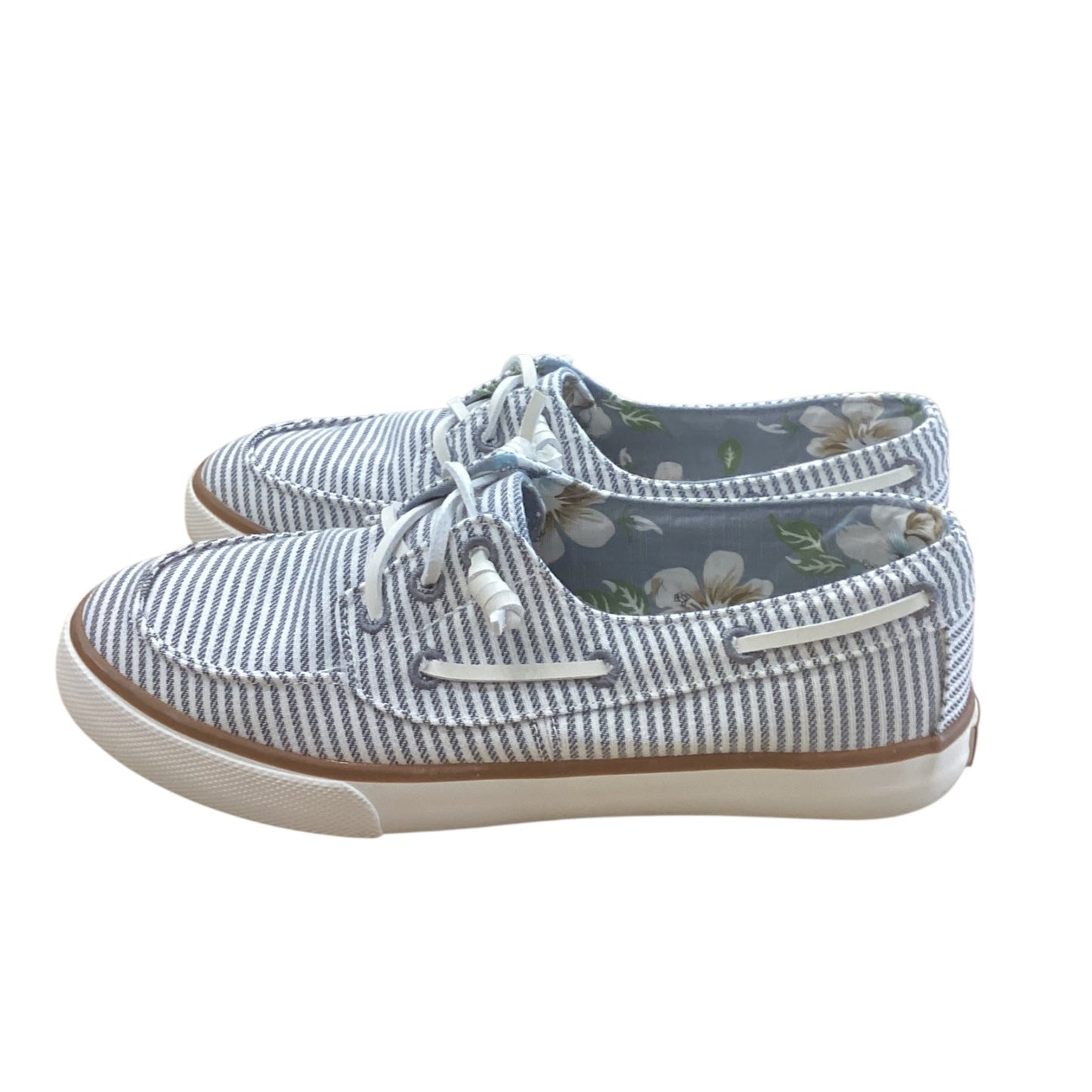 Shoes Sneakers By Tommy Bahama In Striped Pattern, Size:8