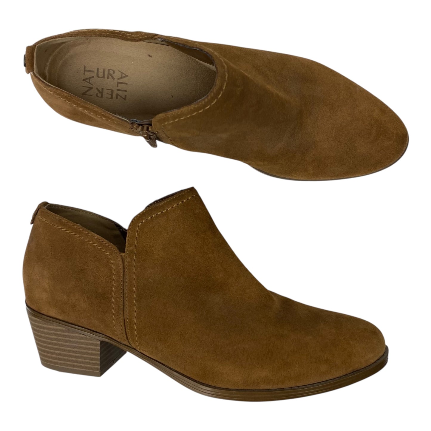 Boots Ankle Heels By Naturalizer In Brown, Size:11