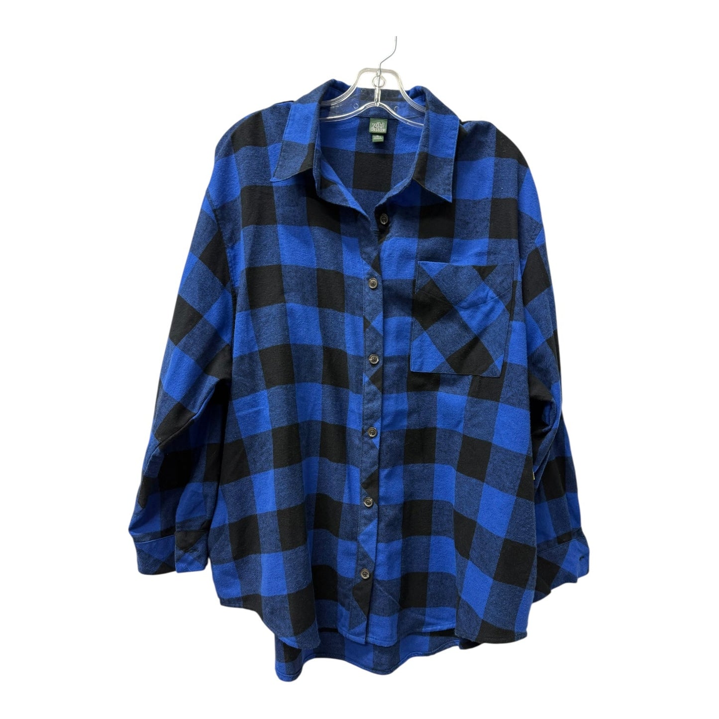 Top Ls By Wild Fable In Plaid Pattern, Size:Xl