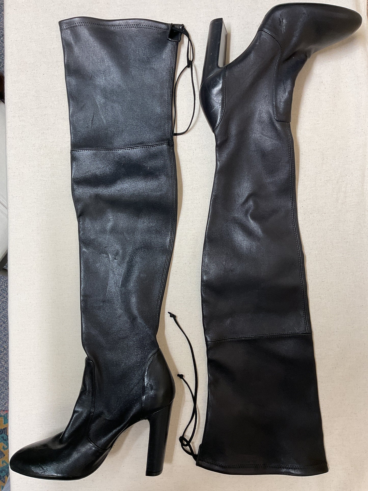 Boots Designer By Stuart Weitzman In Black, Size:9
