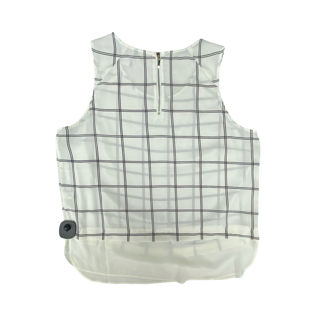 Top Sleeveless By White House Black Market In Checkered Pattern, Size:L