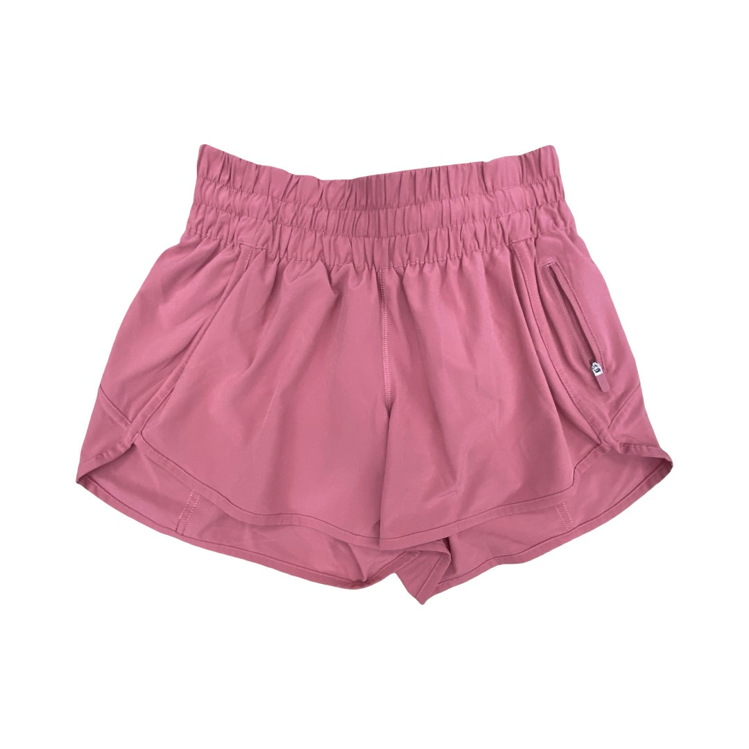 Athletic Shorts By Lululemon In Pink, Size:6