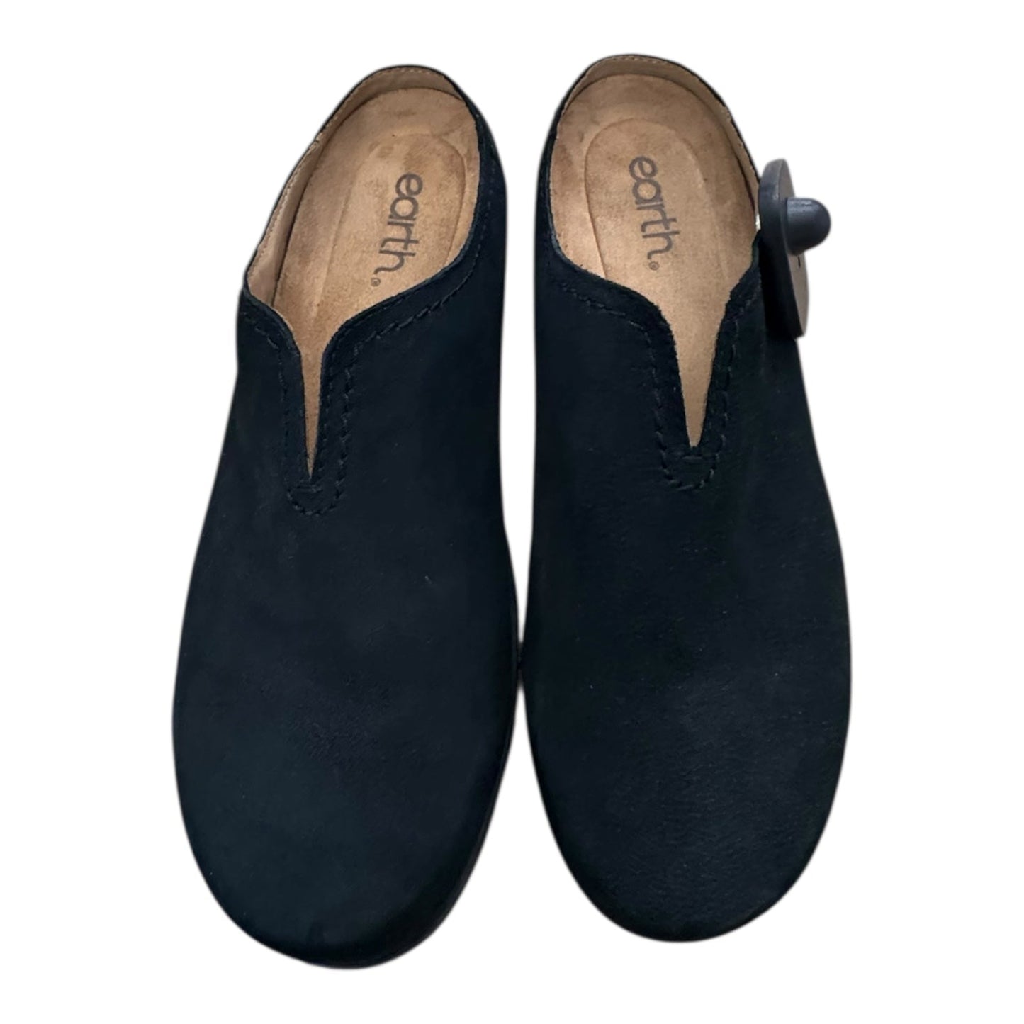 Shoes Heels Block By Earth In Black, Size:7.5