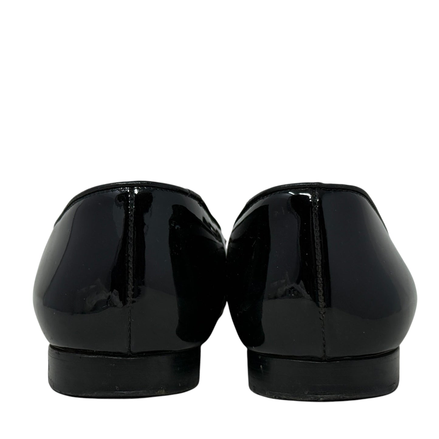 VLogo Patent Leather Loafers Luxury Designer By Valentino-garavani In Black, Size: 8.5 (IT 38.5)