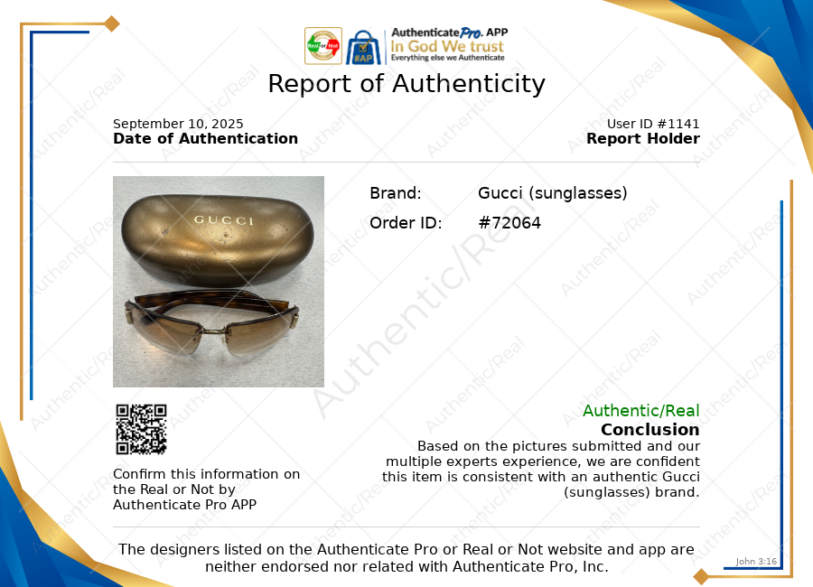 Sunglasses Luxury Designer By Gucci In Brown