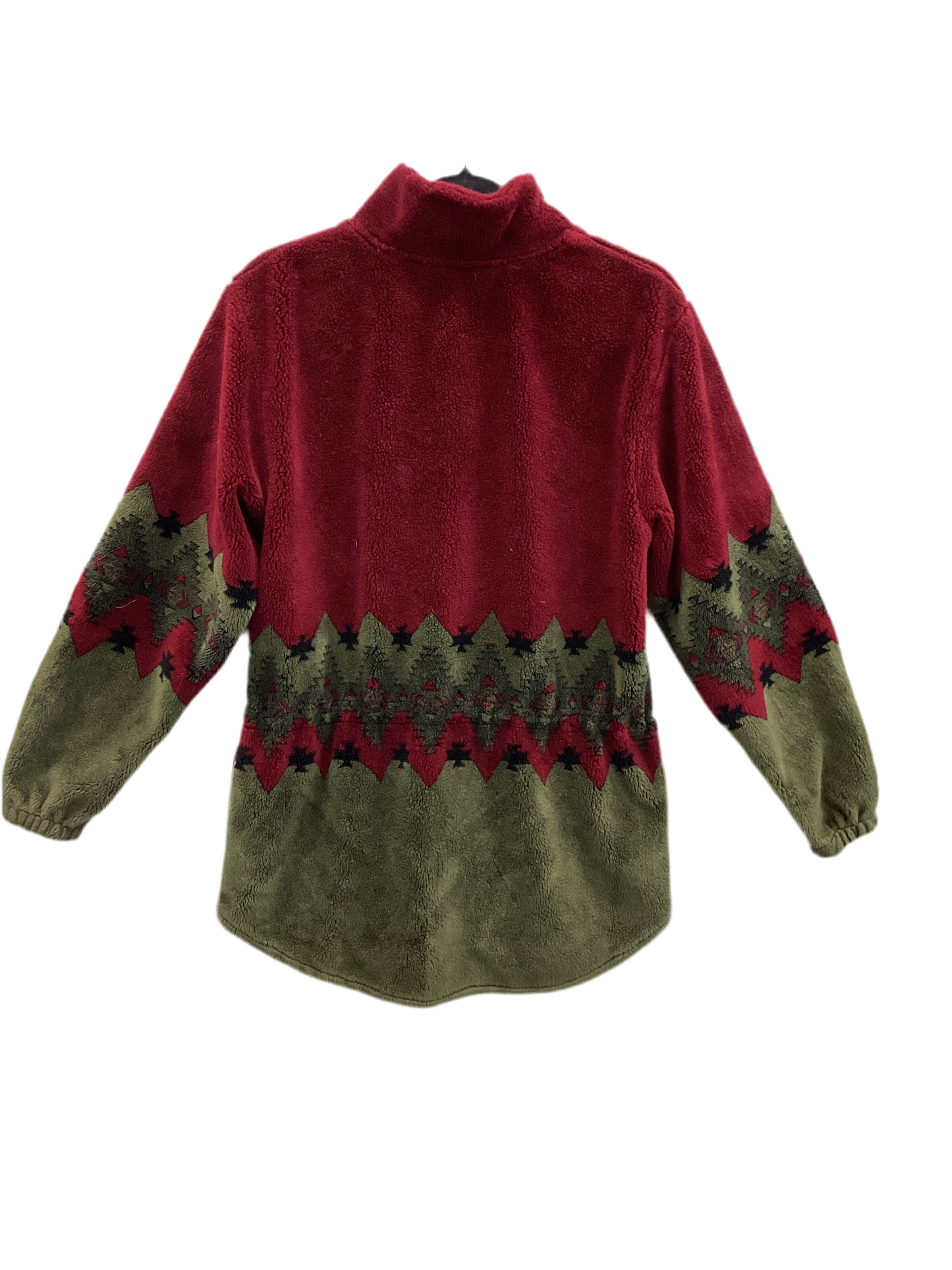 Jacket Fleece By Cmc In Green & Red, Size:L