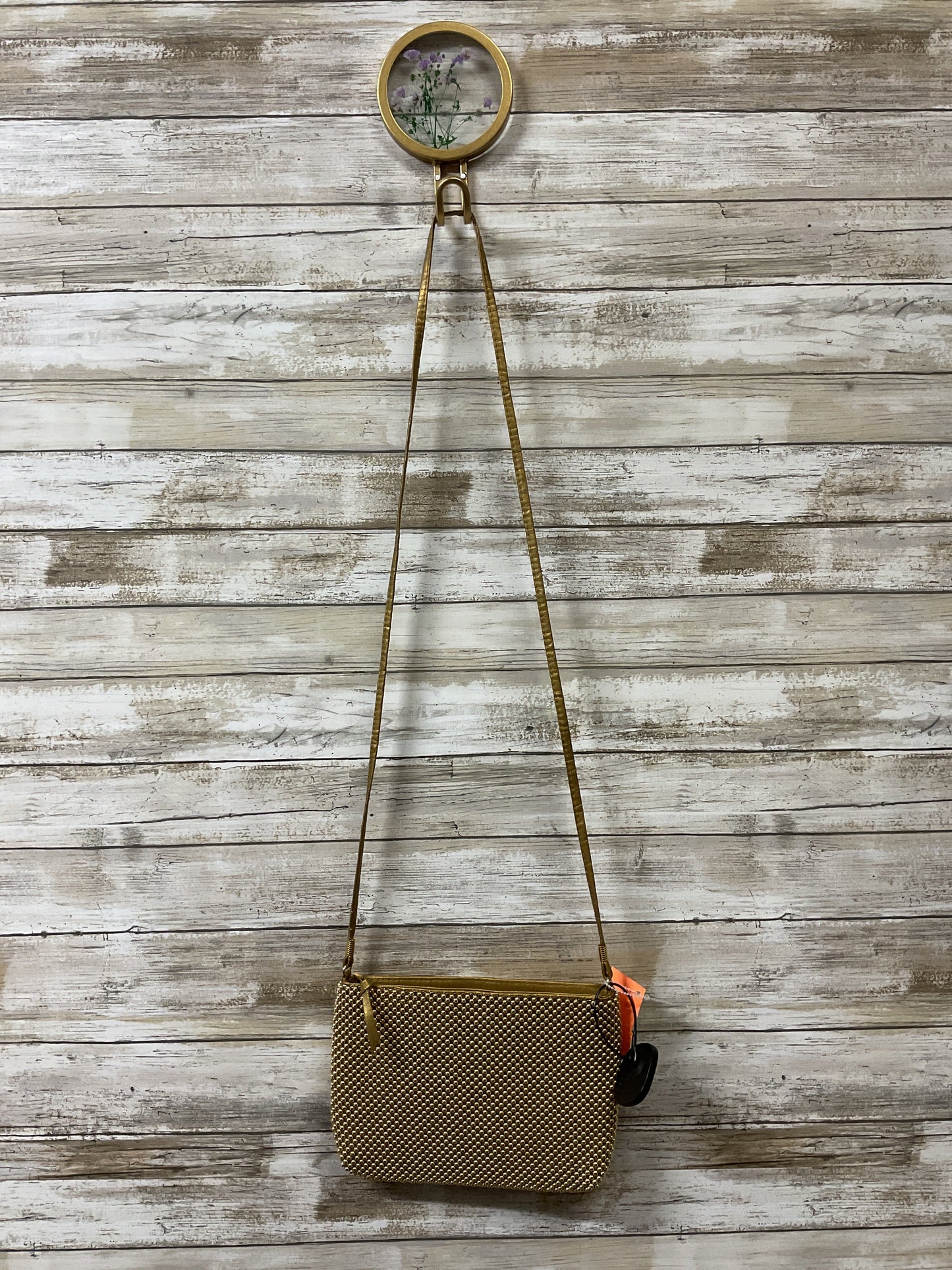 Crossbody By Clothes Mentor In Gold, Size:Small