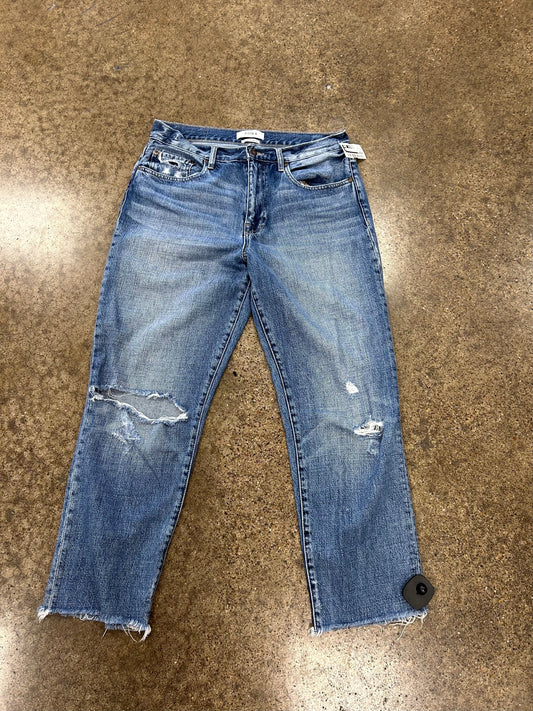 Jeans Straight By Pistola In Blue Denim, Size:10