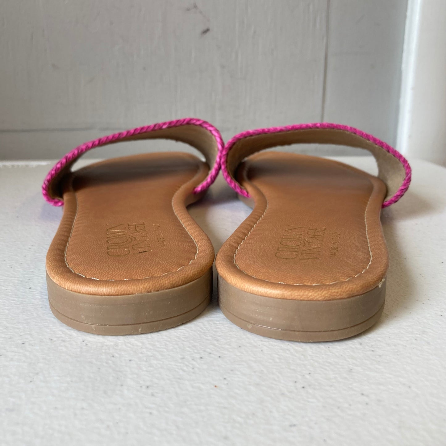Sandals Flats By Crown Vintage In Pink, Size:7.5