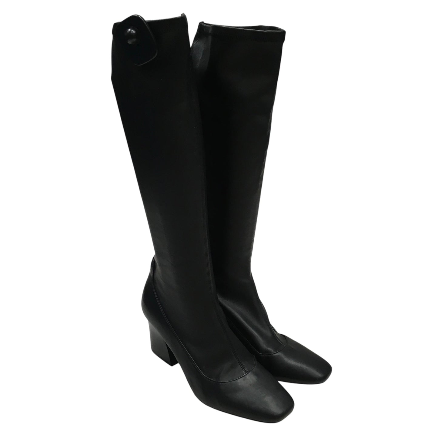 Boots Knee Heels By Donald Pliner In Black, Size:9