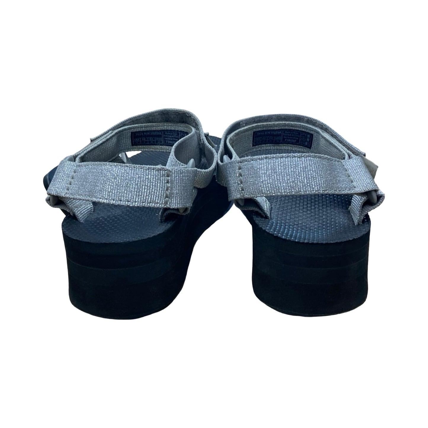 Sandals Heels Platform By Teva In Black & Grey, Size:5