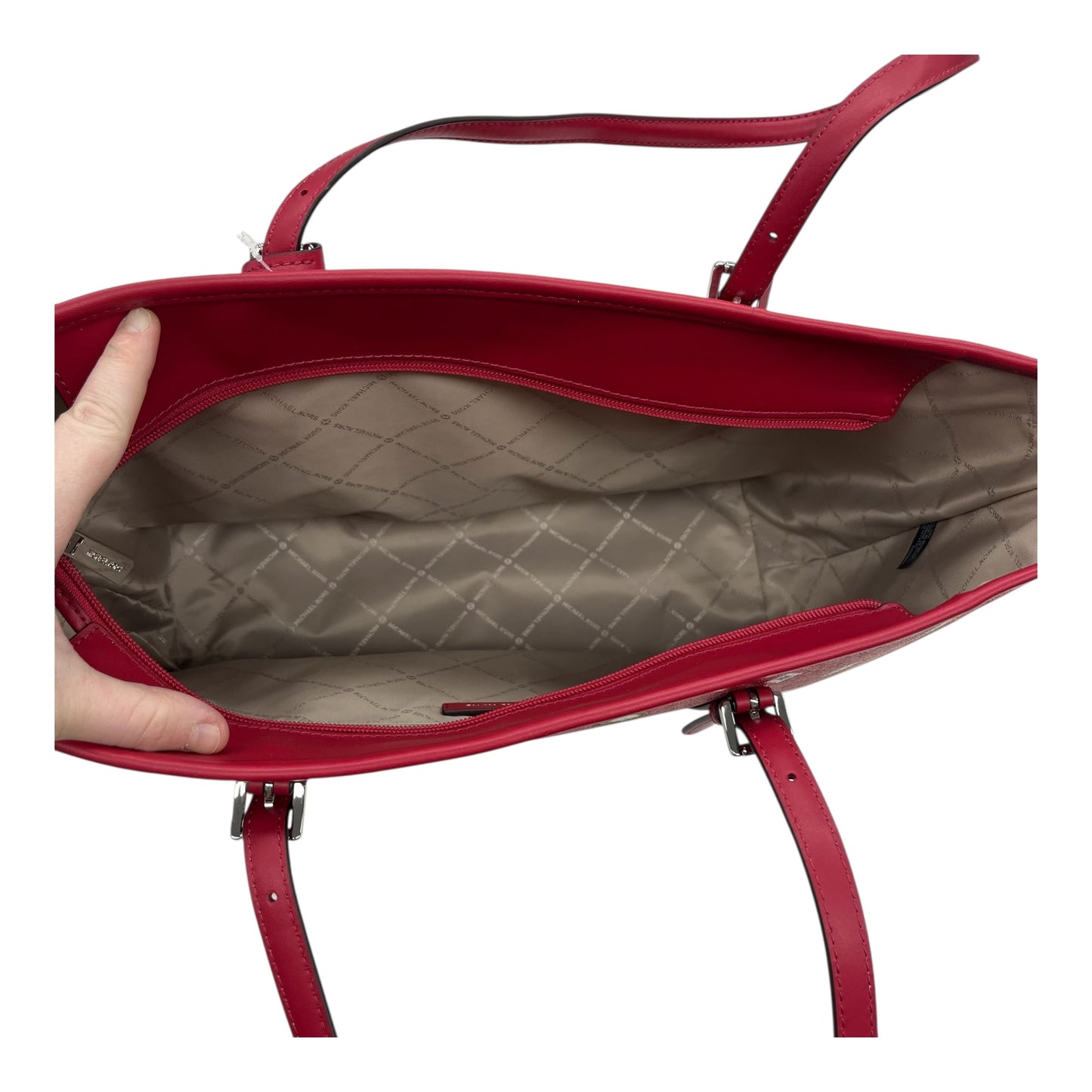 Handbag Designer By Michael Kors In Red, Size:Large