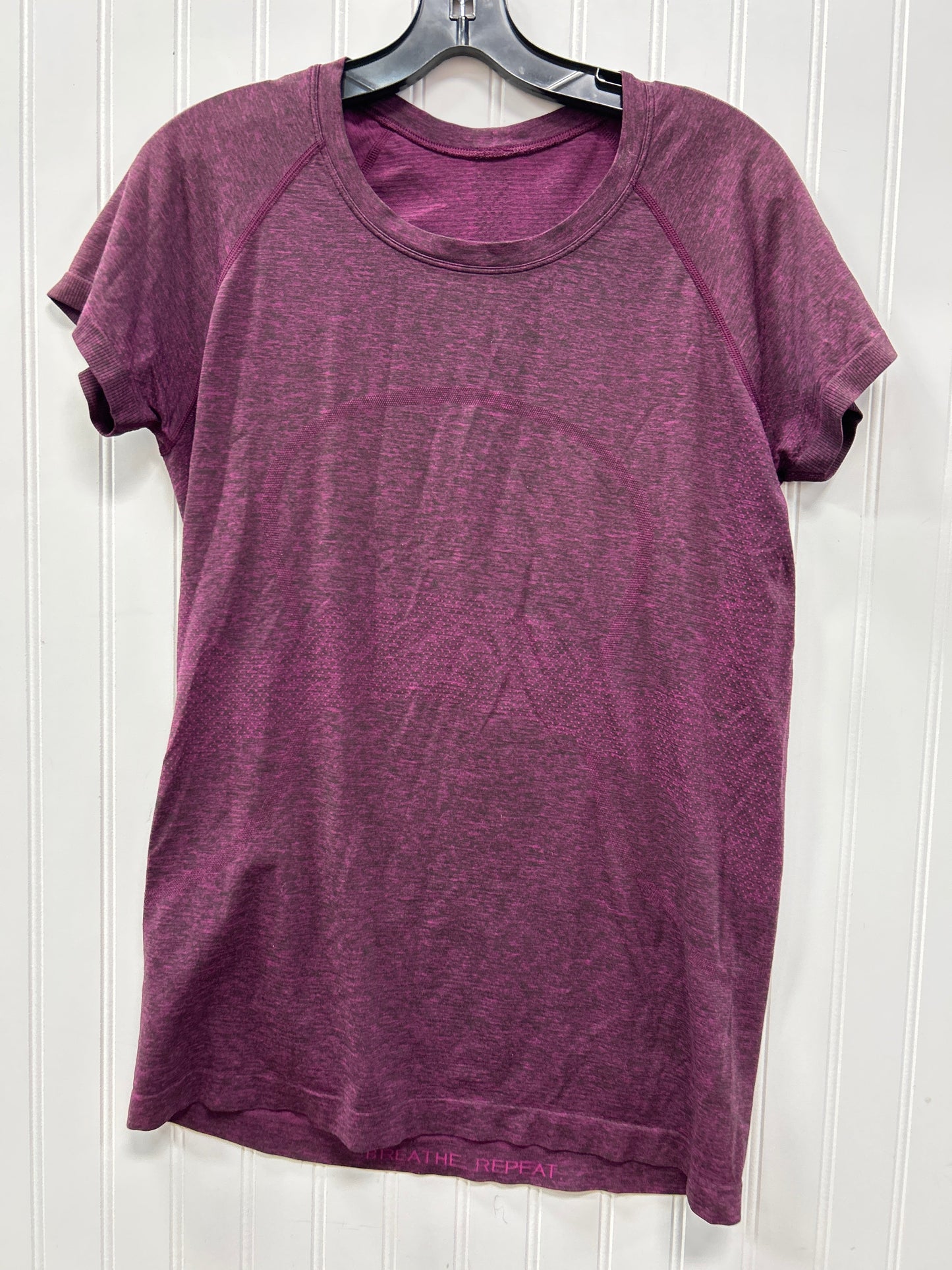 Athletic Top Ss By Lululemon In Purple, Size:12