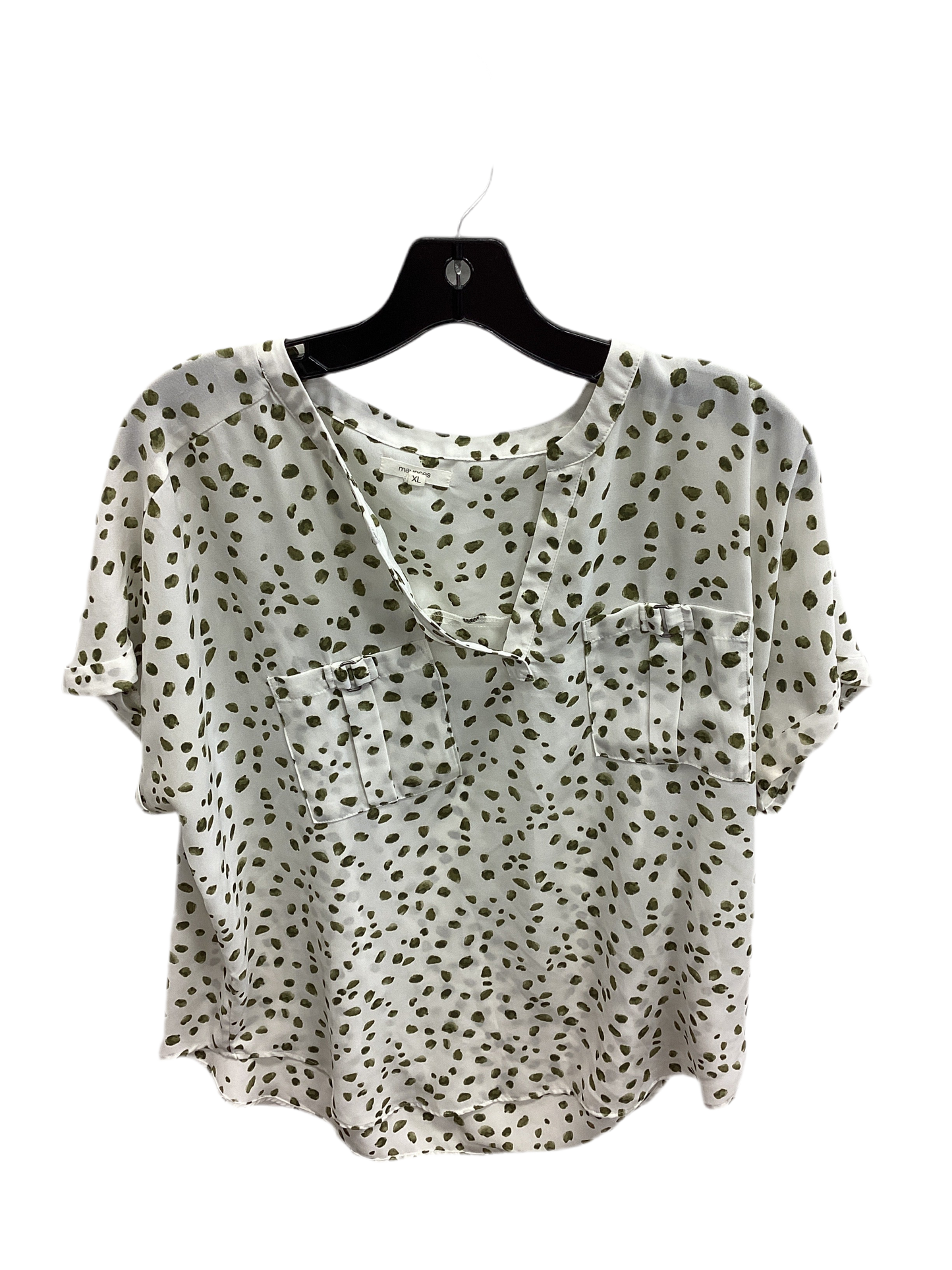 Top Ss By Maurices In Green & White, Size:Xl