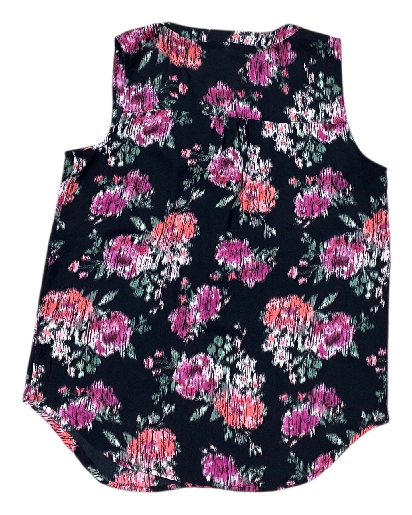 Top Sleeveless By Maurices In Black & Pink, Size:S