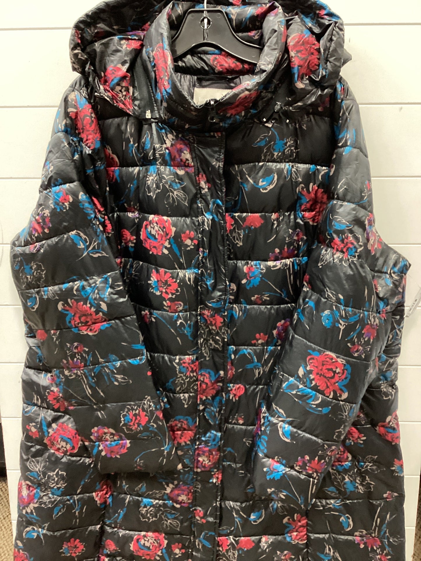 Coat Puffer & Quilted By Woman Within In Black, Size:1X
