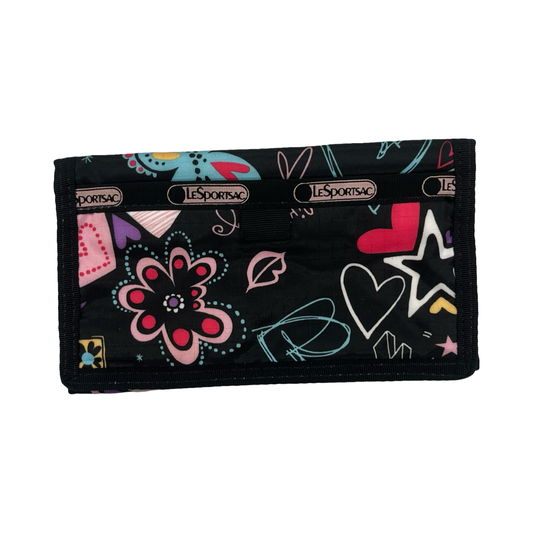 Wallet By Le Sport Sac In Black & Pink, Size:Medium