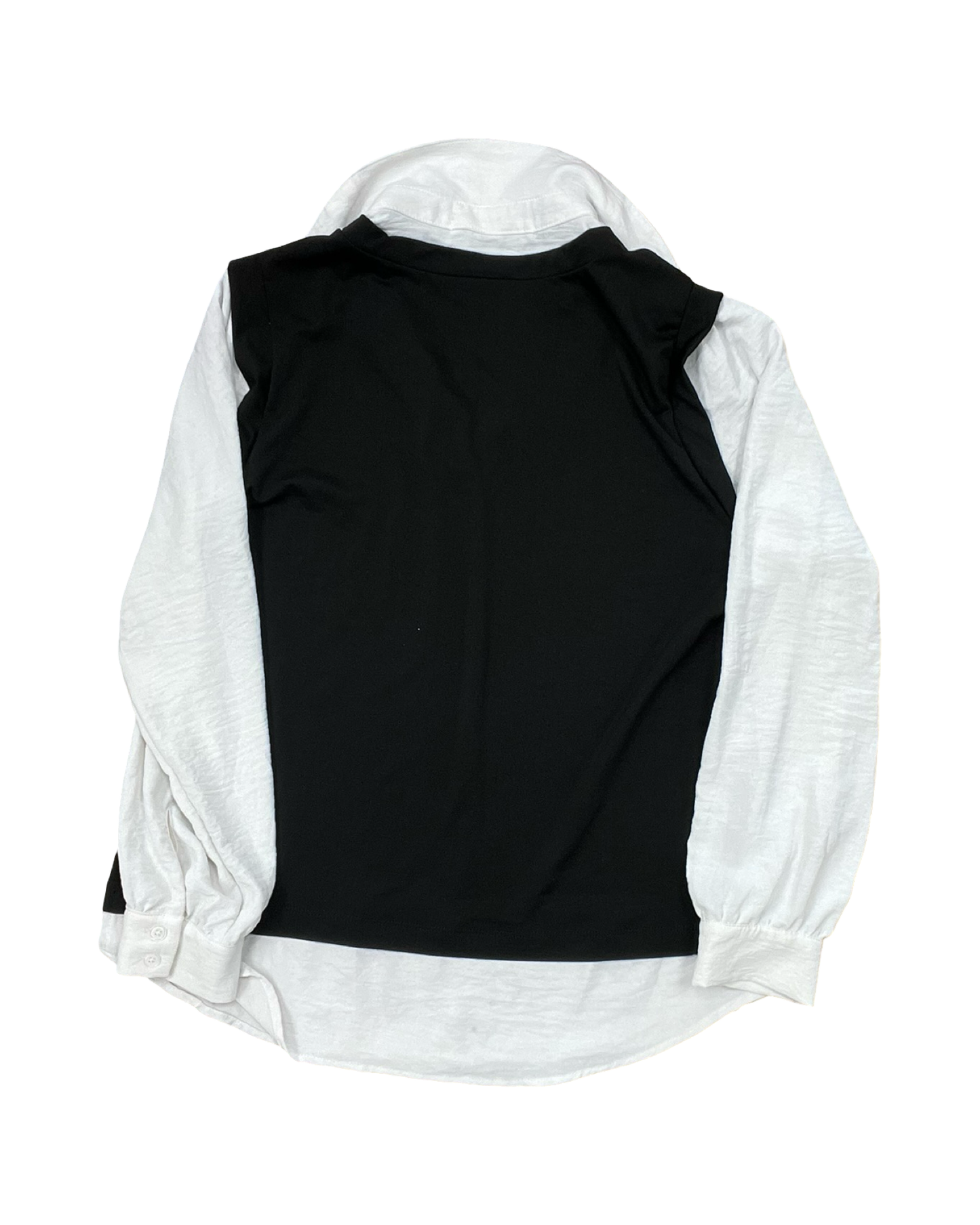 Top Ls By Clothes Mentor In Black & White, Size:M
