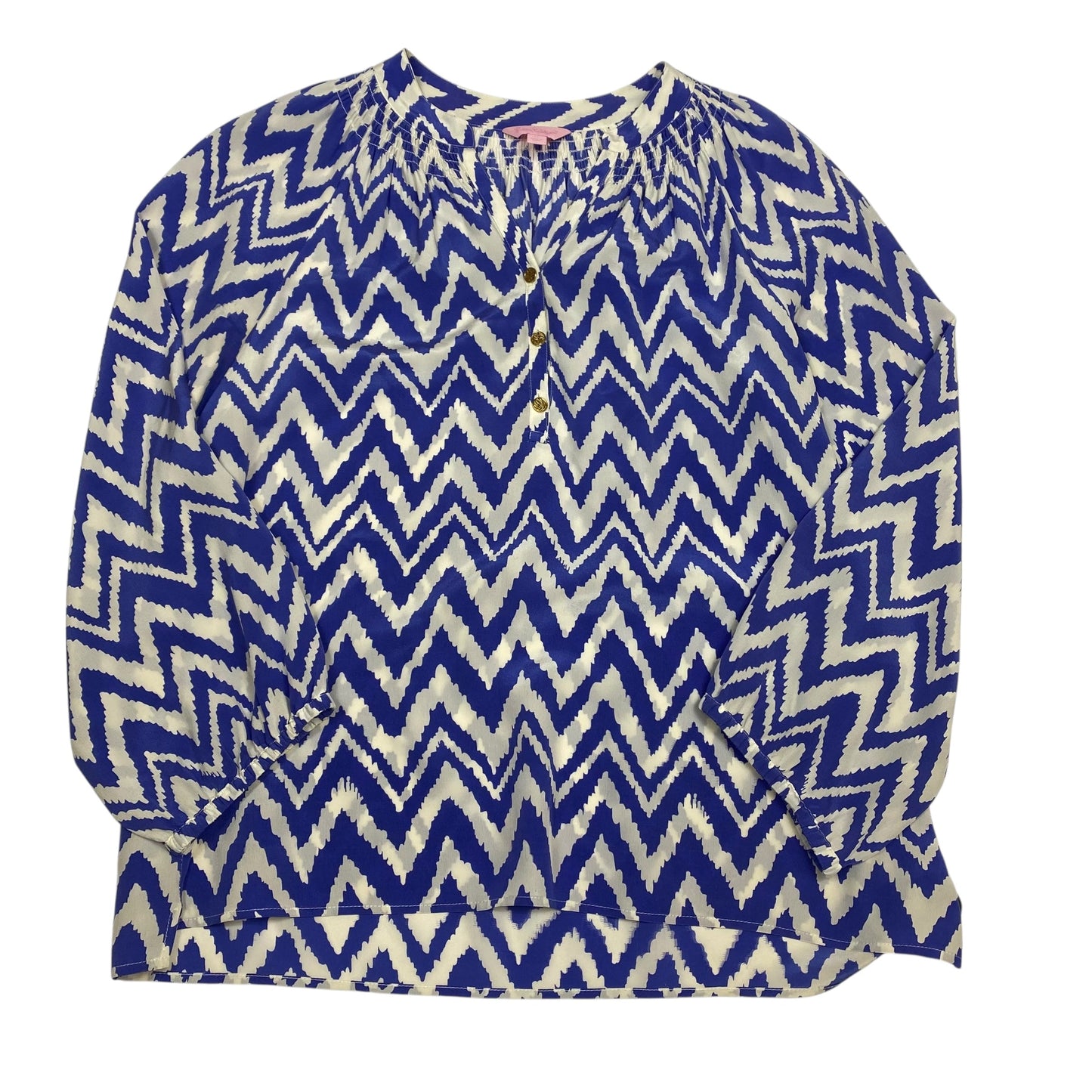 Top Ls Designer By Lilly Pulitzer In Blue & White, Size:M