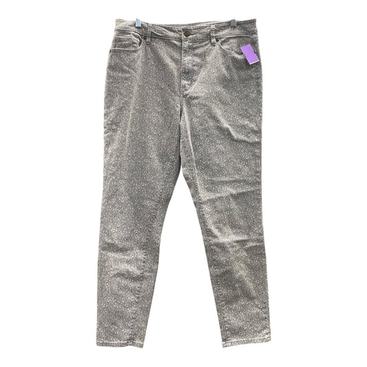 Jeans Straight By Loft In Blue & White, Size:12