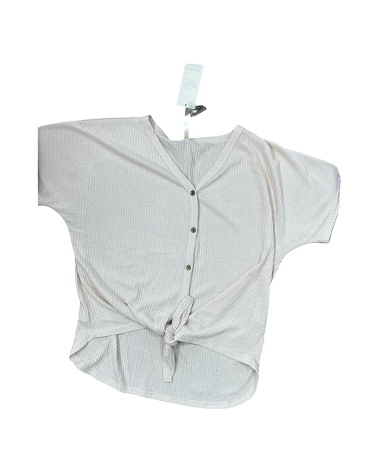 Top Ss By Clothes Mentor In Beige, Size:1X