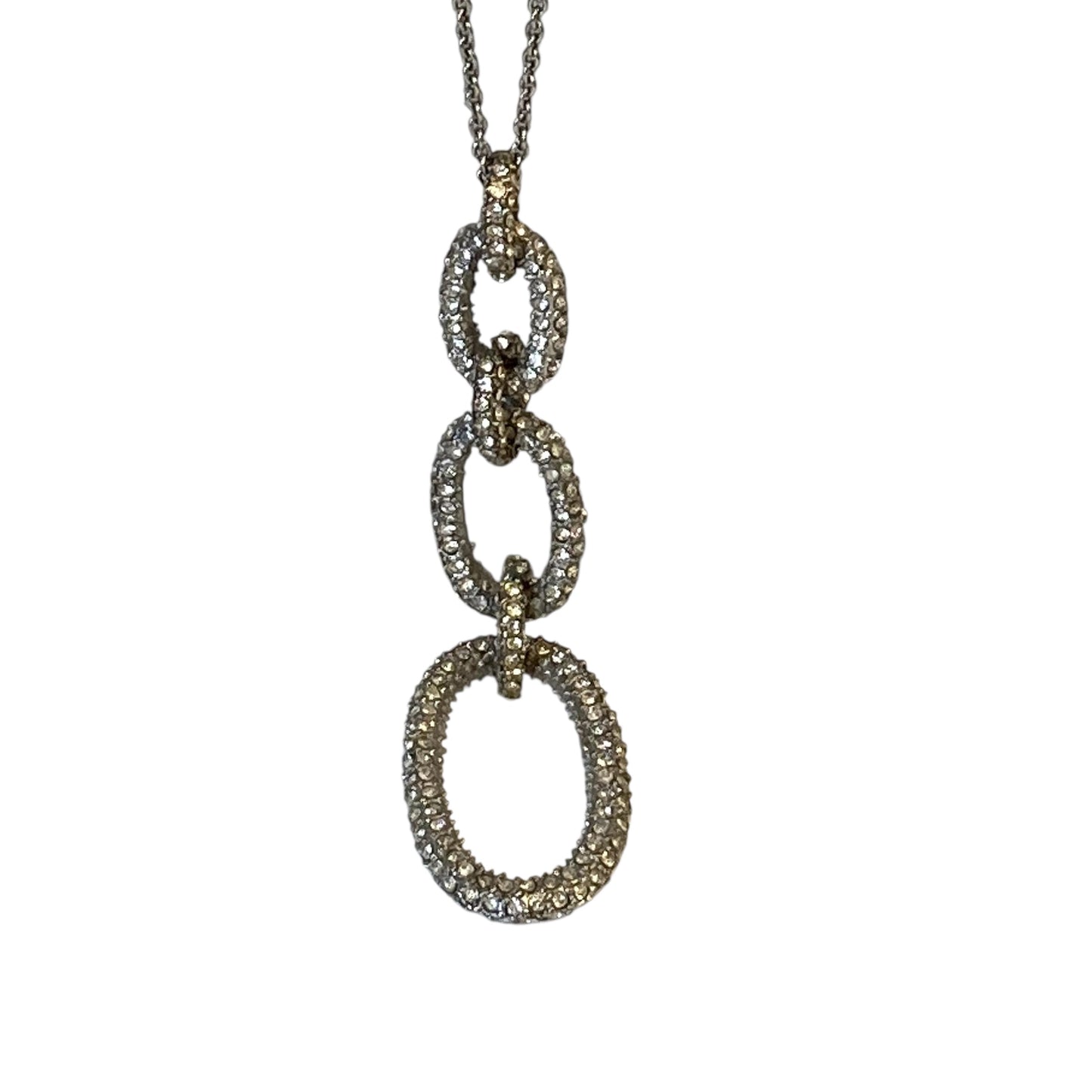 Necklace Lariat & Y-Drop By Loft In Silver