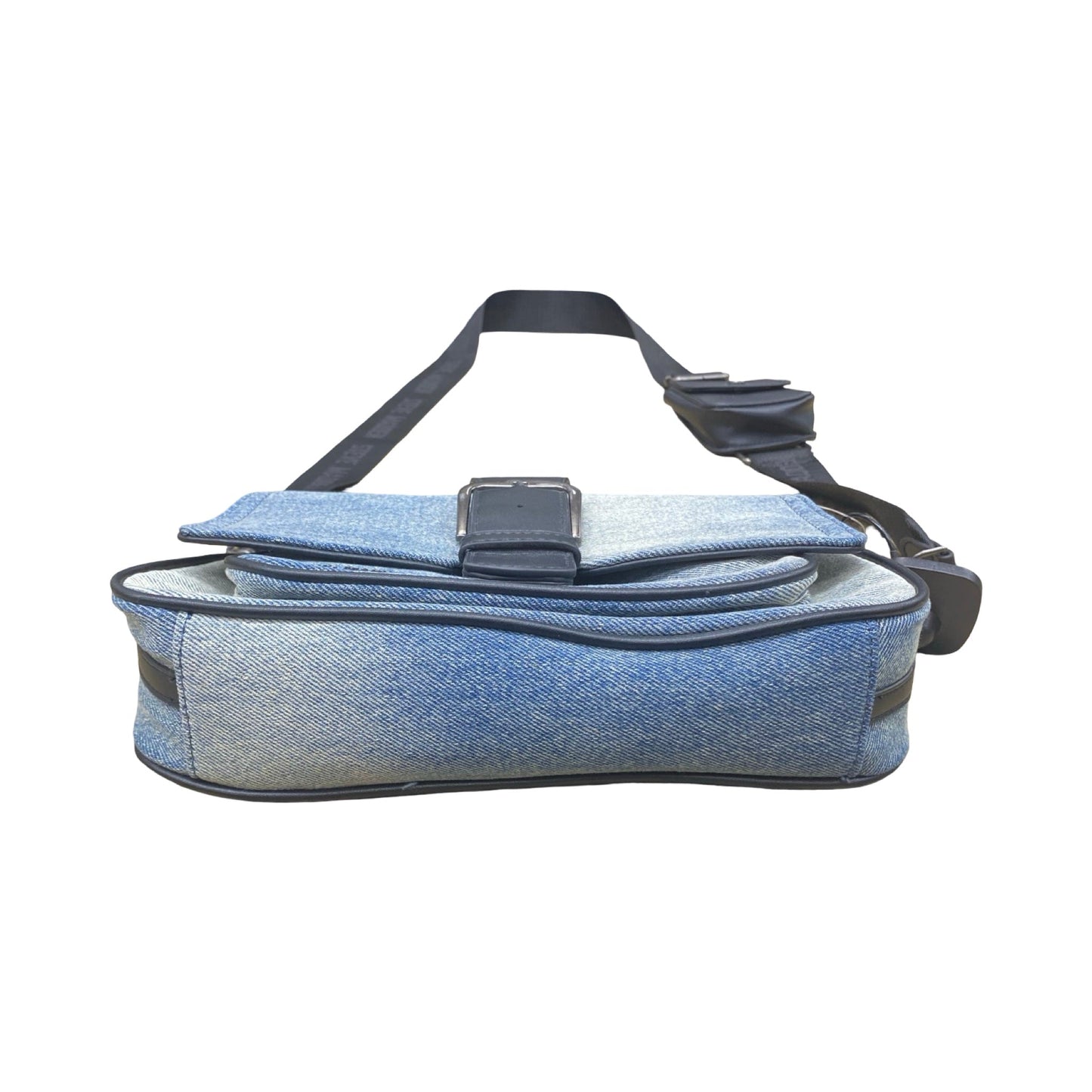 Handbag By Steve Madden In Blue Denim, Size:Medium