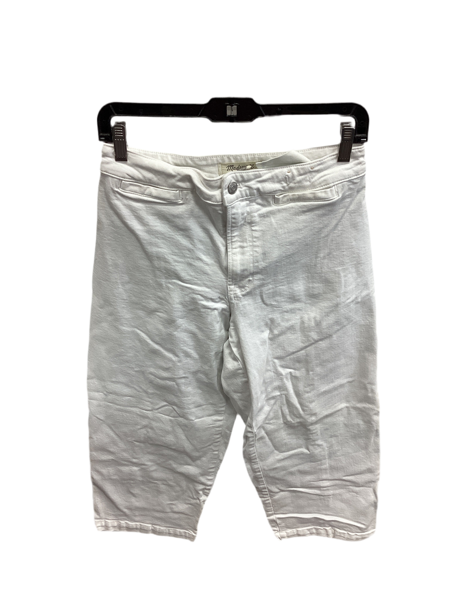 Jeans Wide Leg By Madewell In White Denim, Size:6