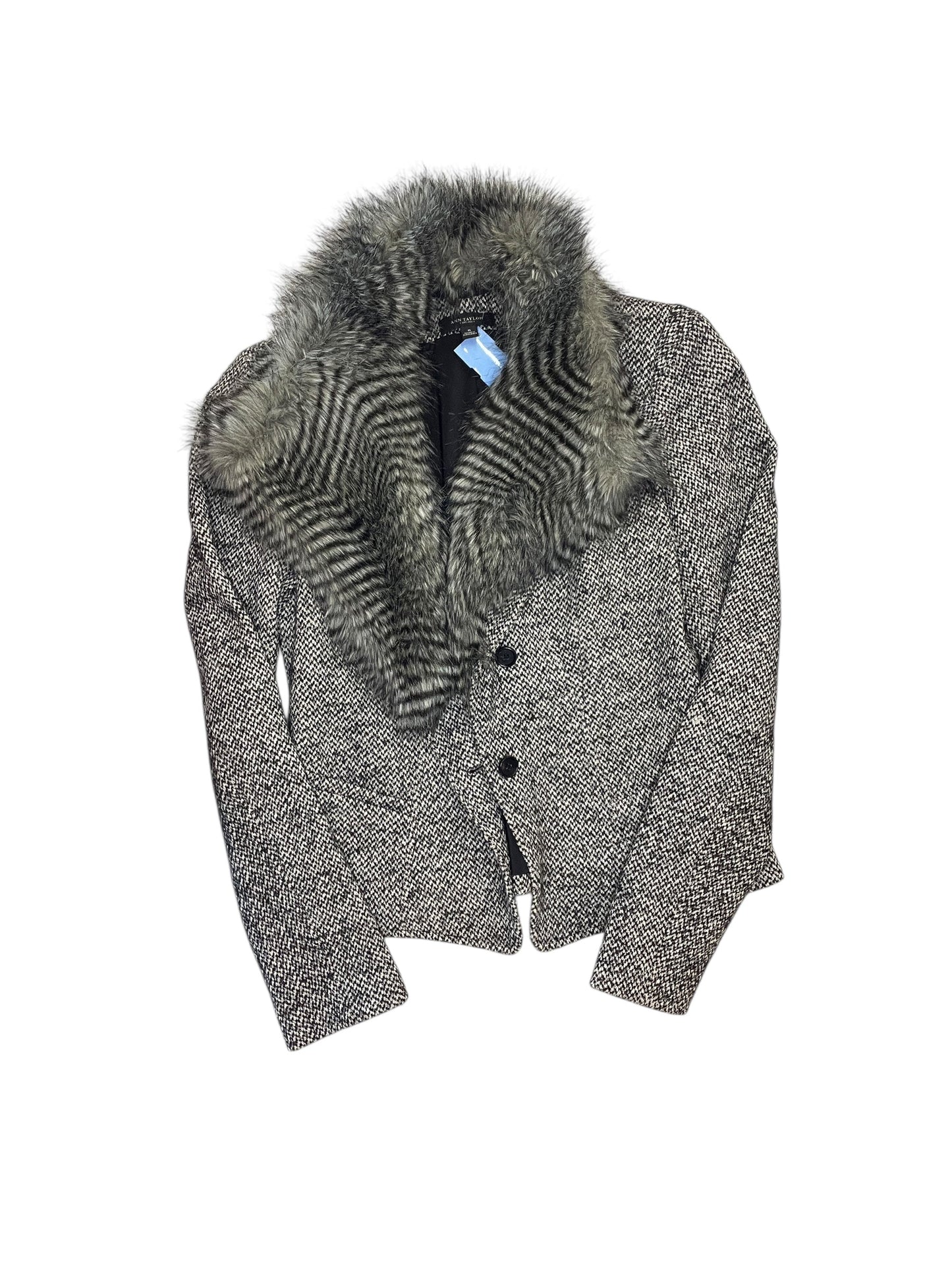 Coat Parka By Ann Taylor In Grey, Size:S