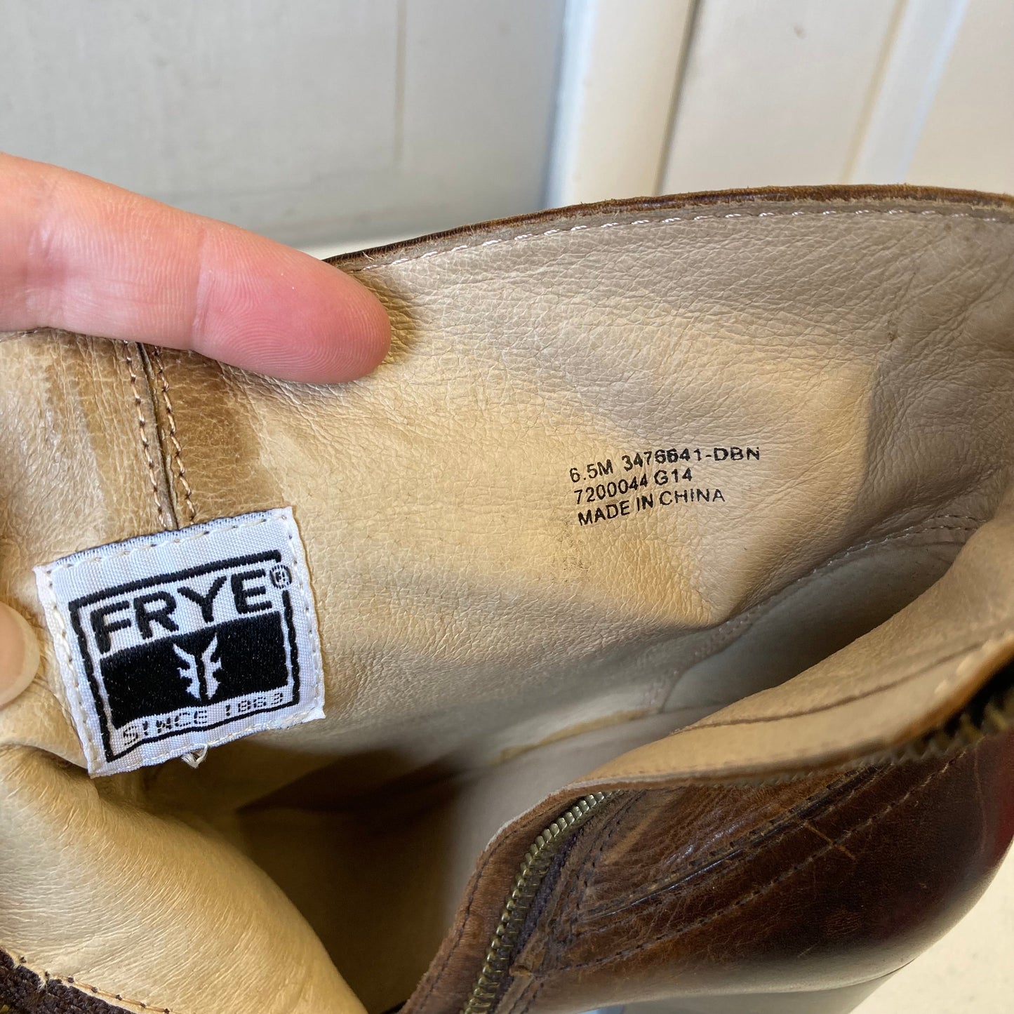 Boots Designer By Frye In Brown, Size:6.5