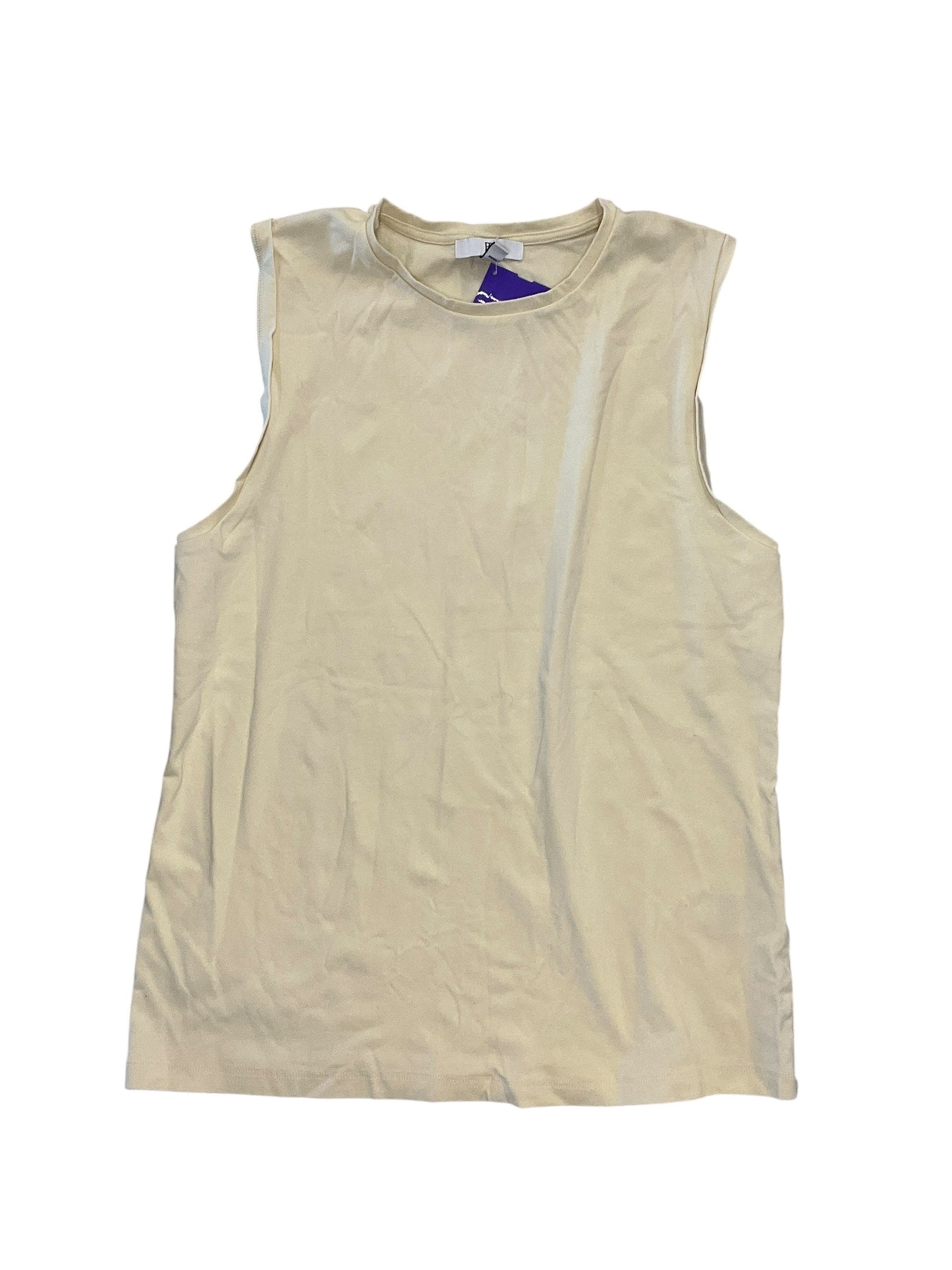 Top Sleeveless Basic By Banana Republic In Yellow, Size:Xl