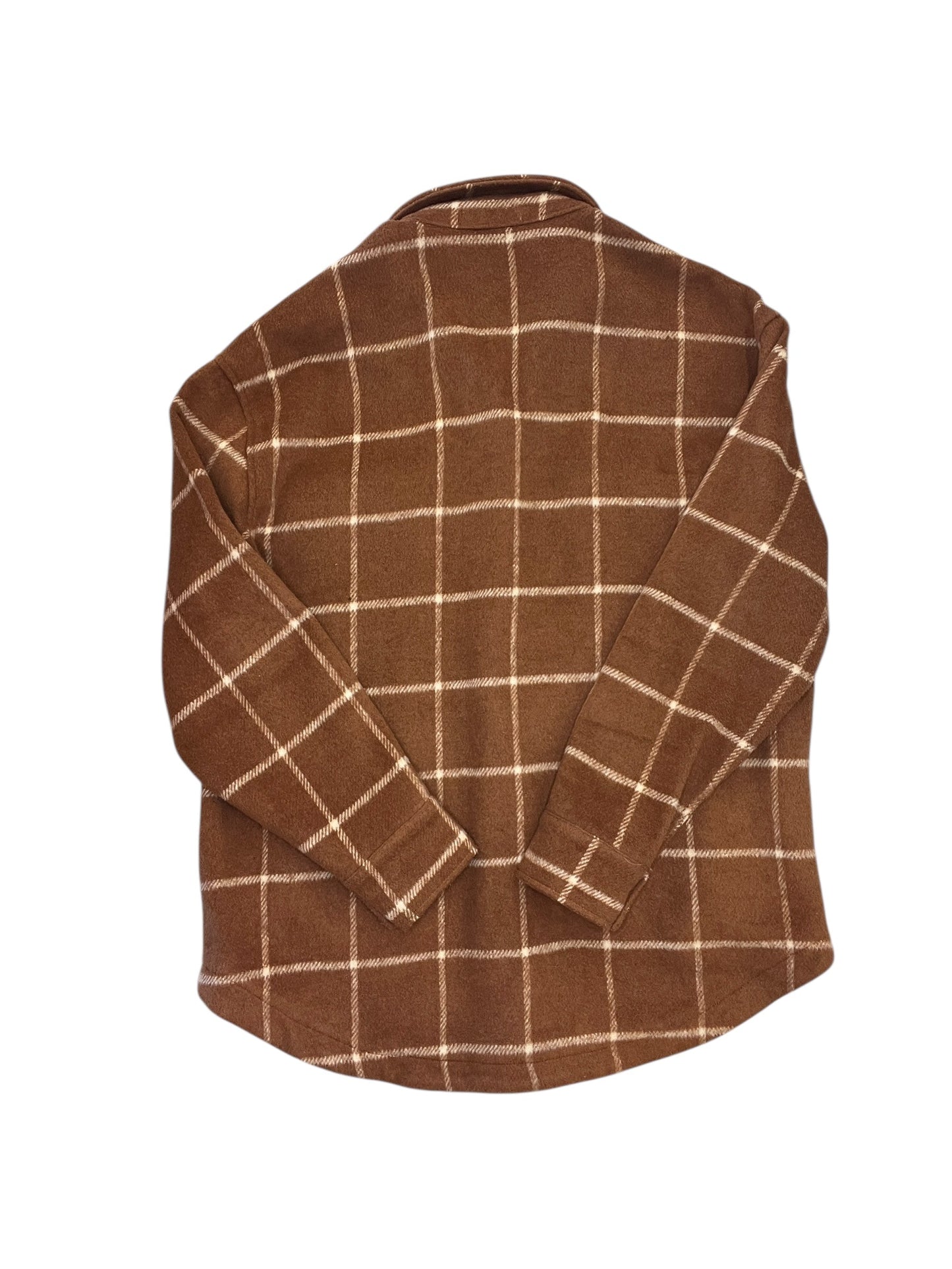 Jacket Shirt By Staccato In Plaid Pattern, Size:M