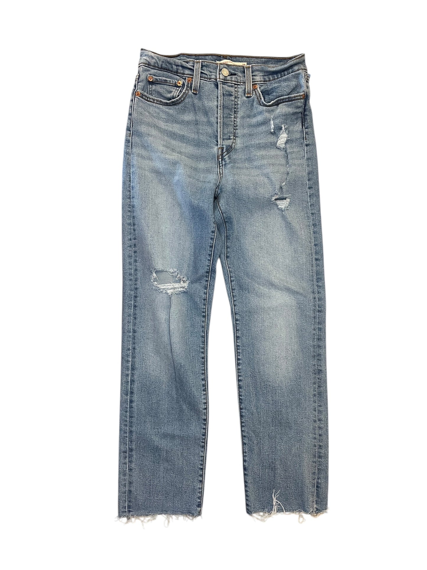 Jeans Straight By Levis In Blue Denim, Size:6