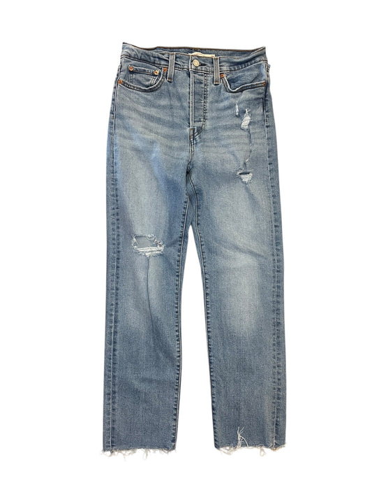 Jeans Straight By Levis In Blue Denim, Size:6