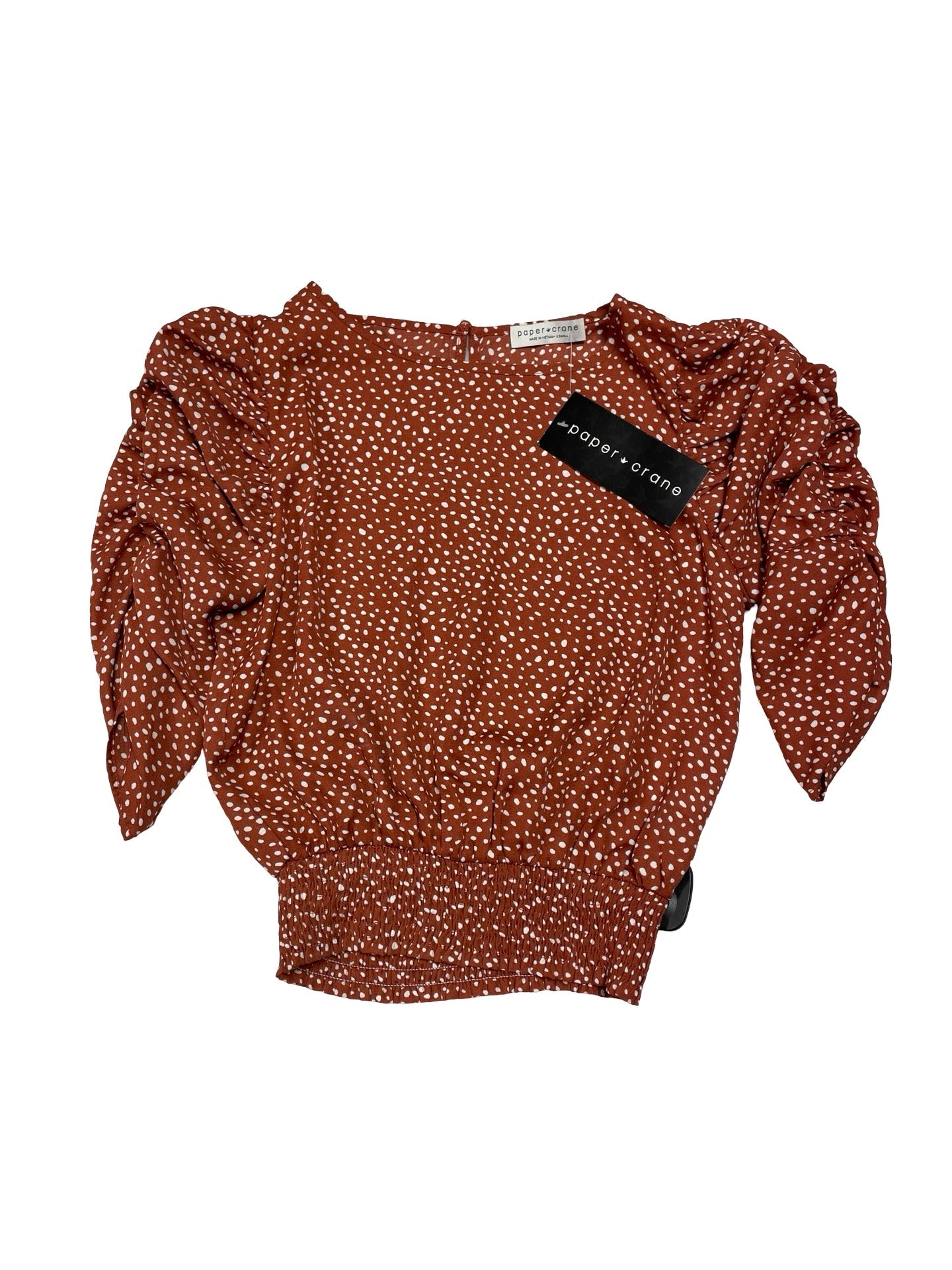 Top Ss By Paper Crane In Orange & White, Size:Xs