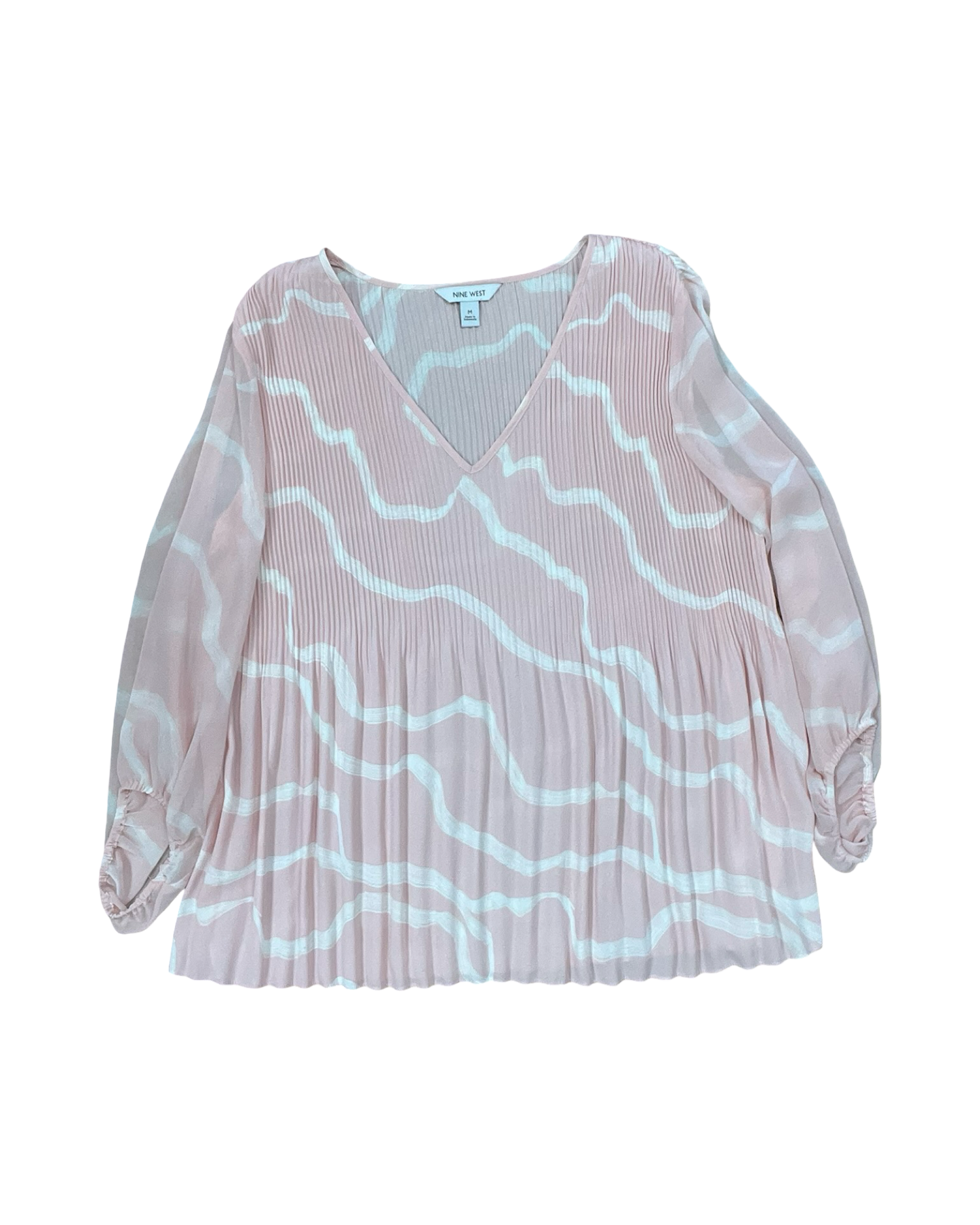 Top 3/4 Sleeve By Nine West In Pink, Size:M